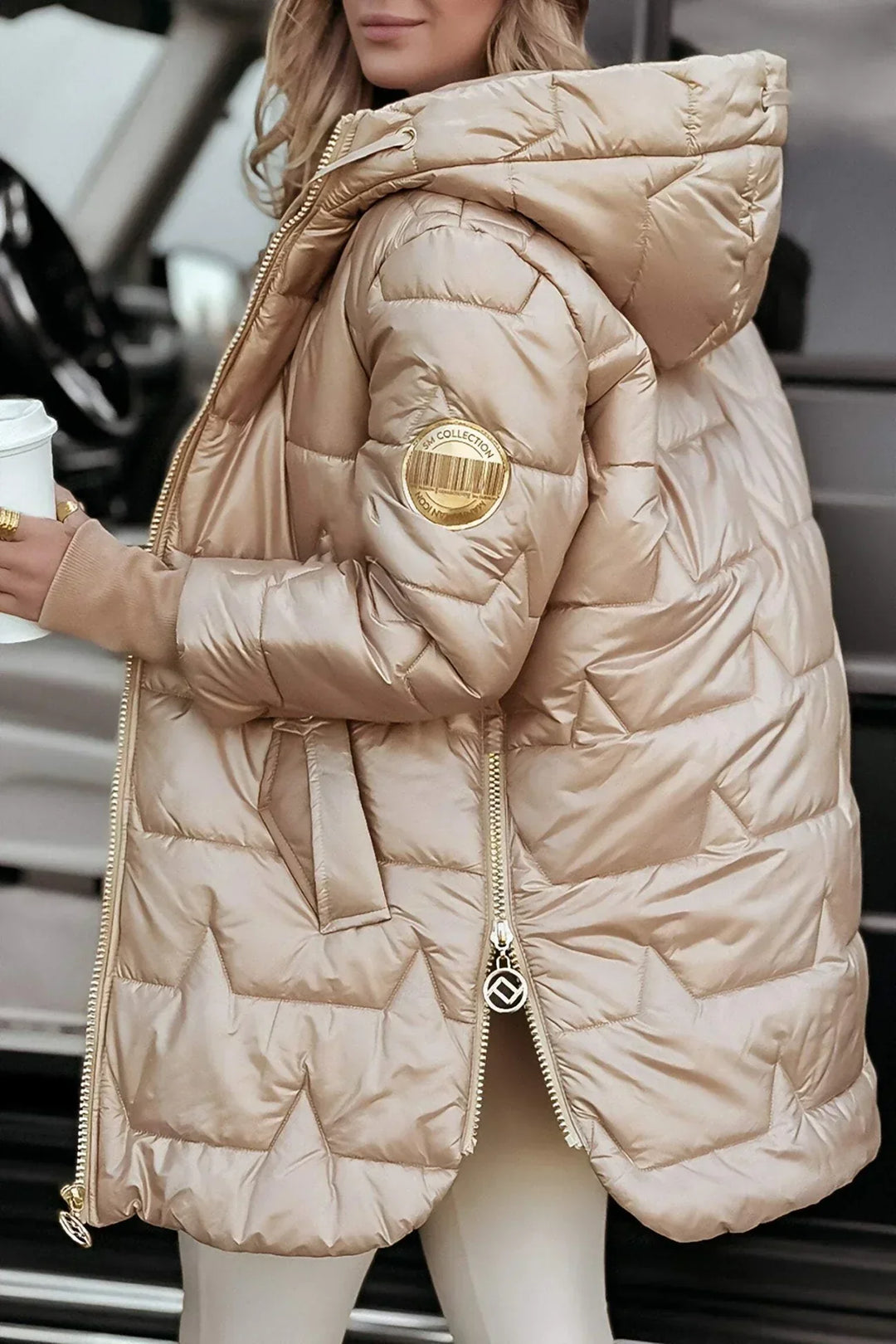 Nolwen - Elegant Winter Coat with Hood and Padding